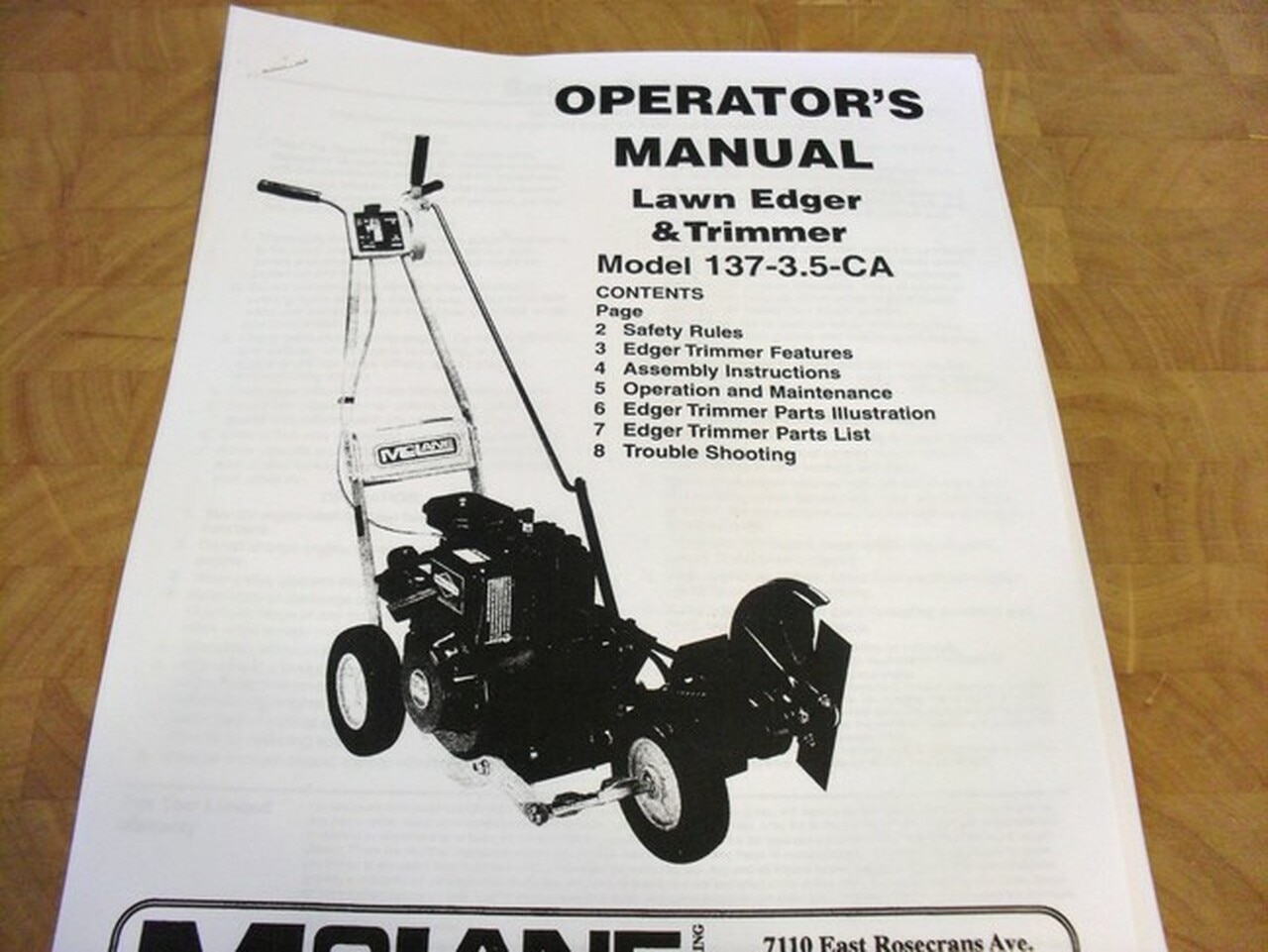 Weco Edger Repair Manual